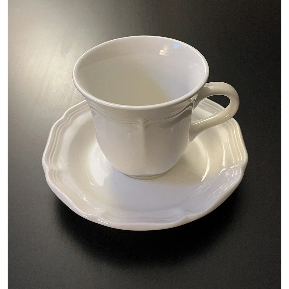 Set Of 4 Mikasa FRENCH COUNTRYSIDE F9000 Coffee/ Tea Mugs & Saucers Excellent - Picture 3 of 12